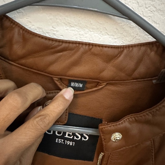 Guess Faux Leather Racer Jacket - Picture 6 of 7